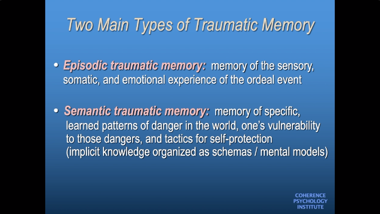Memory Reconsolidation for Trauma Therapy — slide A